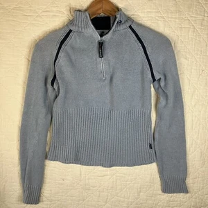 Mudd Girls Pullover Sweater 1/4 Zip Blue Vtg Y2K Size Extra Large Long Sleeve - Picture 1 of 15