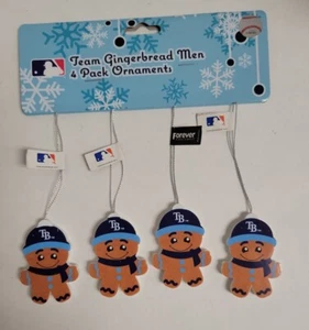 Tampa Bay Rays MLB Christmas Ornament TEAM GINGERBREAD MEN ORNAMENT SET *NWT* - Picture 1 of 2