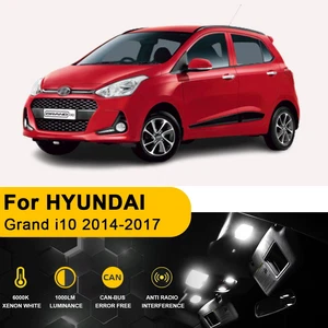 5X White LED Interior Lights For HYUNDAI Grand i10 2014-2017 License plate Bulbs - Picture 1 of 10