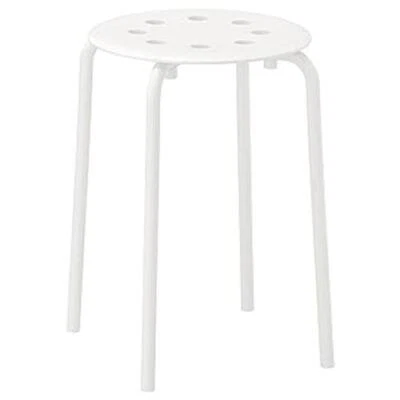 IKEA Marius Taburete Duradero Metal - 45 cm - Producto de Suecia (Blanco) + Envío Gratis Foto 1 de 4