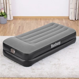 Air Mattress Single Inflatable Bed 46cm Airbed Black - Picture 1 of 9