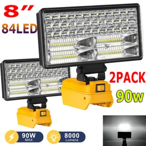 2×Cordless Led Work Light For Dewalt 20V Battery,Portable Flood Light Flashlight - Picture 1 of 13
