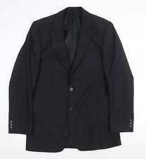 Scott & Taylor Mens Black Polyester Jacket Suit Jacket Size 38 Regular