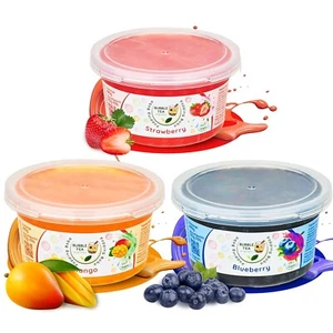 Bubble Tea Set 3x 490g, Erdbeere, Mango & Blaubeere, Vegan, Glutenfrei - Bild 1 von 6