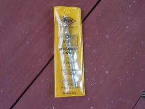 Rex 1/4" Carbide Tip Masonry Drill for Rotary Precision Drilling Made in U.S.A. - Picture 1 of 2
