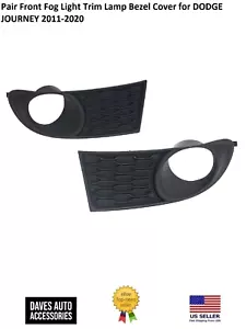 Pair Front Fog Light Trim Lamp Bezel Cover for DODGE JOURNEY 2011-2020 - Picture 1 of 9