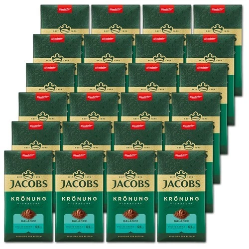 Jacobs Krönung Balance 24 x 500 Gramm gemahlen Preis ist inklusive Kaffeesteuer - Bild 1 von 1