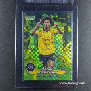 Topps Stadium Club Chrome UCL 2023/24 Karim Adeyemi Dortmund Green X-Fractor /99 - Bild 1 von 2