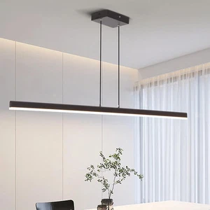 Lineare Pendelleuchte Dimmbar LED Kücheninsel Leuchte 41,73" Schwarz M... - Bild 1 von 6