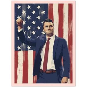 Charlie Kirk Political Speaker Portrait Poster - Picture 1 of 4