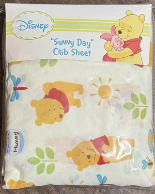 Sábana bajera ajustada Disney Winnie The Pooh "Sunny Day" Pooh con Hunny Pot Foto 1 de 3