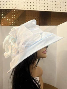 Kentucky Derby Sombrero Iglesia Tea Party Sombrero con Ala Ancha - Imagen 1 de 10