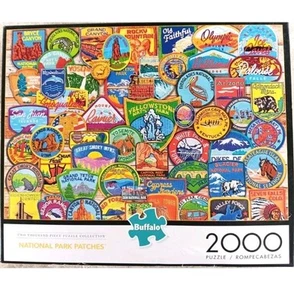 National Park Patches 2000 Piece Jigsaw Puzzle with Poster by Buffalo - Picture 1 of 6