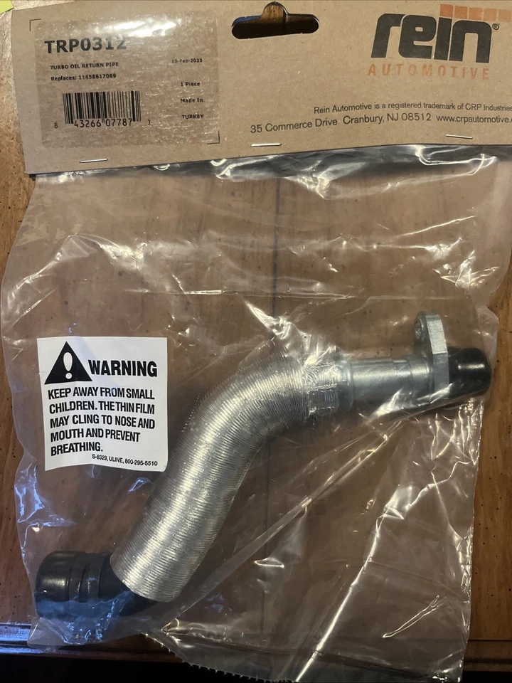 NUEVA LÍNEA DE ACEITE TURBOCOMPRESOR REIN AUTOMOTIVE 11658617069/TRP0312 PARA MINI 07-16 Foto 1 de 1