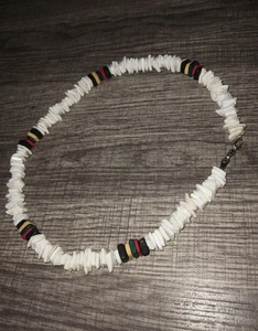 Puka Shell Chip Multi Color Beaded Necklace 18” - Picture 1 of 2