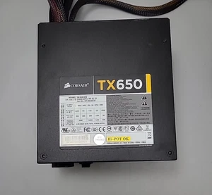 CORSAIR POWER SUPPLY MODEL 75-001315 *TX650 - 650W *P/N: CP-9020038 - Picture 1 of 6