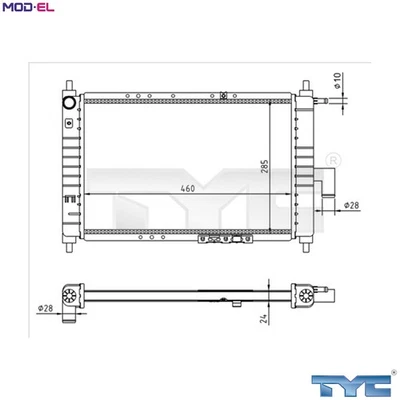 RADIATOR ENGINE COOLING 706-0023-R FOR DAEWOO F8CV 0.8L 3cyl MATIZB10S 1.0L - Image 1 of 4