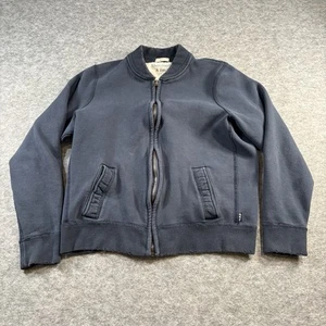 Abercrombie Fitch Sweatshirt Mens XXL Full Zip Muscle Fleece Jacket Solid Blue - Picture 1 of 9
