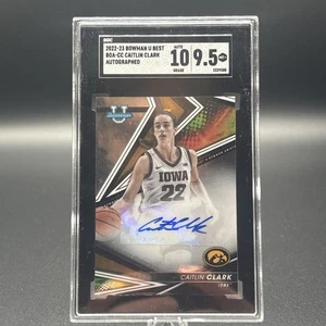 2022-23 Topps Bowman U Best Caitlin Clark BOA-CC AUTO SGC 9.5 AUTO 10 - Picture 1 of 6
