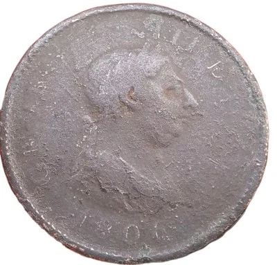 1806 King George III Copper Half Penny Coin #3 - Image 1 of 2