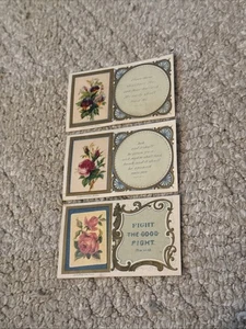 3 - Victorian Bible Verse Trade Cards - Picture 1 of 2
