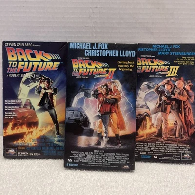 Back to the Future I, II, III Trilogy 1 2 3 Michael J. Fox- 3 VHS Lot Set - Image 1 of 4