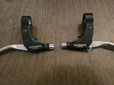 Juego de palancas de freno Shimano BL-M421 V-Brake izquierda y derecha plateadas/negras Foto 1 de 4