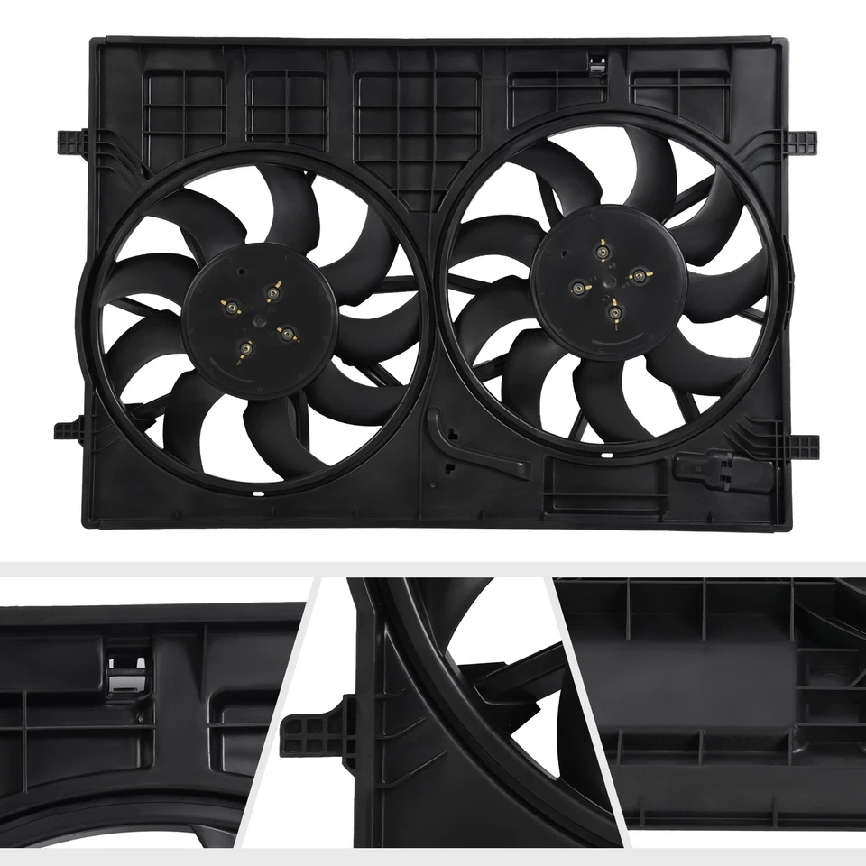 Radiator Dual Cooling Fan Assembly 3QF121207-PFM For 2018-2023 Volkswagen Atlas Foto 1 de 4