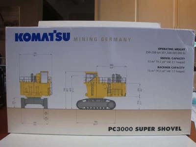 NZG 6131 Komatsu Mining Alemania PC3000 Super Pala Amarilla Escala 1:50 Buena+ Caja Foto 1 de 4