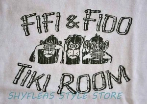 Fifi & Fido Tiki Room T-Shirt Sz 6 Cotton Monkeys Hear See Say No Evil Boutique - Picture 1 of 3