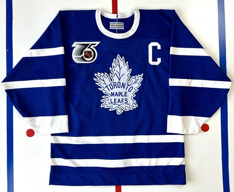 Toronto Maple Leafs Vintage TBTC NHL Hockey Jersey Authentic 75th Anniversary 44 Cover