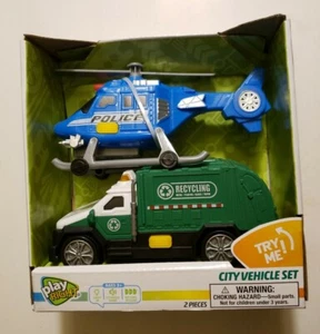 New Play Right City Vehicle Play Set Lights up Vehicle Sounds Batteries Included - Picture 1 of 5