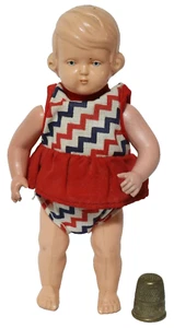 Old Schildkröt Doll Inge Schildkrötpuppe 14cm Baby Doll Dolls Girls - Picture 1 of 15