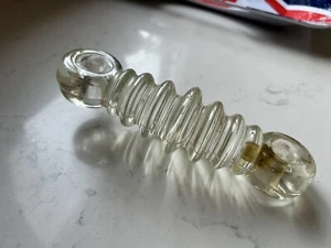 VERY RARE VINTAGE PYREX GLASS ELECTRICITY INSULATOR 7” LONG ISOLATOR RAILWAY - Picture 1 of 9