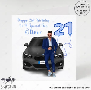 Personalised Birthday Card for Male Son Grandson Nephew Brother 18th 21st 30th - Picture 1 of 4