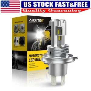 Motorcycle H4 LED Headlight Bulbs Kit 20000LM 22W Hi/Lo Super Bright Beam White - Imagen 1 de 12