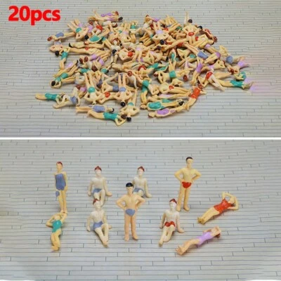 Detaillierte Miniatur Strand Menschen Figuren f??r Modellzug Layouts 20er Set - Bild 1 von 4
