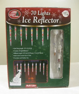 Yuletide 18 Eiszapfen, 70 Lichter, Eisreflektor Multi Color Neu " 2008 " Open Box - Bild 1 von 10