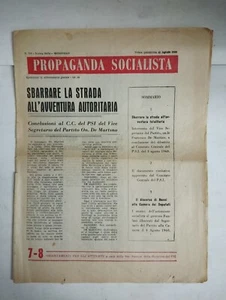 1960 08 PROPAGANDA SOCIALISTA AGOSTO 1960 N.7/8 SBARRARE LA STRADA ALL'AVVENTURA - Picture 1 of 1