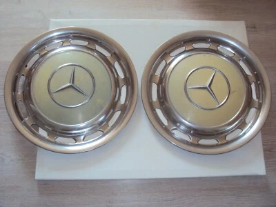 2 original 14 Zoll Mercedes Radkappe W123 W115 W116 gelb - Bild 1 von 4