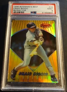 Craig Biggio Bowmans 1996 mejor refractor #49 PSA 9 Pop 1 Astros Hof (291) - Imagen 1 de 2
