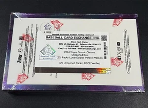 2024 TOPPS COSMIC CHROME BASEBALL 20 LUNAR ECLIPSE PACKS HOBBY HOT BOX BBCE - Picture 1 of 5