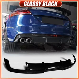 Labio difusor parachoques trasero negro brillante para Audi TTS 2008-2014 TT Audi TT 2013-14 - Imagen 1 de 11