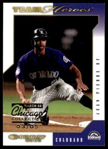 2003 DONRUSS TEAM HEROES JUAN PIERRE 177 MINT CHICAGO COLLECTION /5 ROCKIES