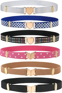3 Pack Elastic Belts for Kids Adjustable Boys Girls Stretch Belt - Picture 1 of 7