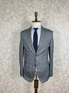 Boglioli Gray Windpwpane Lightweight Unlined Patch Pockets Wight Blazer 40 EU 50 - Picture 1 of 10