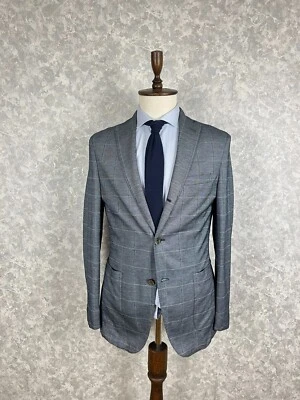 Blazer Boglioli Gris Windpwane Ligero Sin Forro Bolsillos con Parche Wight 40 EU 50 Foto 1 de 4