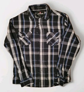Airwalk mens largePlaid Flannel Button Down Soft Skater Style Long sleeve Shirt - Picture 1 of 5