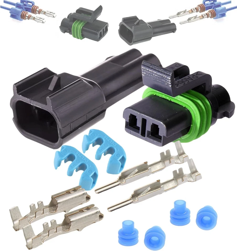 Conector bidireccional APTIV Metri-Pack serie 280 con 10-12 AWG sellado negro  Foto 1 de 4