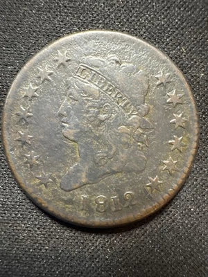 🇺🇸 Centavo Grande Cabeza Clásica 1812, S-288 Fecha Grande, LDS (Estado Tardío) 🇺🇸 Foto 1 de 3